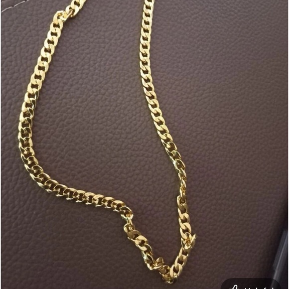 New 18k Gold Unisex Cuban Link Classic Minimalist Chain Handcrafted Necklace - Picture 5 of 16